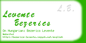 levente bezerics business card